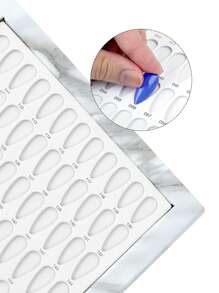 160/216/320 Colors Marbling Nail Display Book Nail Polish Books With Fake Nails Tips False Nails Styles Showing Book Nails Tool,1pc Nail Display Book * False Nail * Number Stickers/SetChristmas