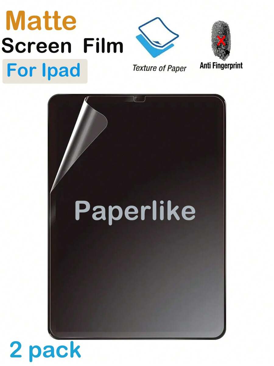 Yezodawee 适用于 2025 年款第 11 代 A16 11 英寸/2022 年款第 10 代 10.9 英寸的磨砂纸质感屏幕保护膜（2 片装），磨砂 PET 材质，书写体验如纸般顺滑，防眩光，高灵敏度，适用于 Air 4/5 10.9 英寸/Pro Mini。 - 2個 - 查看 1