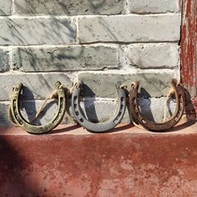 1 件幸运铁马蹄墙饰，多色铸铁马蹄，家居和花园好运护身符，DIY 装饰材料（不含绳子）