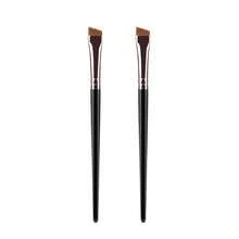 2/5/10pcs Blade Eyeliner Brush Ultra-Fine Flat Head Angled Eyebrow Brush Eyeliner Pen Brush Portable Makeup Tool Black & Gold - Multicolor - View 12