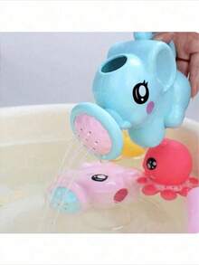 1pc Elephant Shaped Water Spray Bath Toy, Animal Water Pump Shower Toy For Infant & Toddler Bath Time, Baby Swimming Pool Toy, Sensory Bath Toy, Gift For Baby Girl, Boy, Christmas Stocking Stuffer - Multicolor - View 7