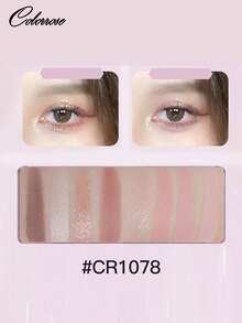 COLORROSE Paleta de Sombras Brilhante Fosca em Pó, Paleta de Maquiagem, Alta Pigmentação, Sombra Brilhante Duradoura, Leve, Suave, com Espelho, Iluminadores, Pó Contorno e Blush, Tudo em Uma Única Paleta de Maquiagem - CR1078 - Visão 4