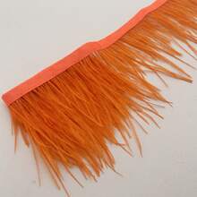 39.37 英寸（100 厘米）人造羽毛饰边，适用于 DIY 手工艺品、连衣裙、手提包、家居装饰抱枕、舞台服装、派对/婚礼/毕业典礼装饰、手工 DIY 项目 - 布艺丝带饰边