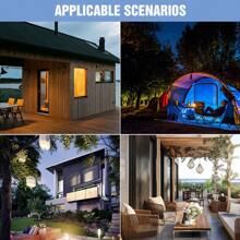 LED Hof-Pendelleuchte mit Fernbedienung, Solar Panel, wasserdicht, Dämmerungs-Sensor, Auto An/Aus, für Außen, Garten, Haus, Terrasse, Straßenbeleuchtung, Aufladen durch Sonnenlicht, für Scheune, Wand, Hängen, Schuppen, Flutlicht, tragbar, Camping, Zelt, Teich, Fischen, Park, Weg, Nachtsicherheit, Notbeleuchtung, 1/2/3/4 Leuchten, Kalt-/Warmweiß