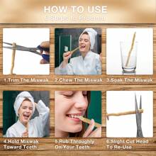 Slim Miswak Natural Toothbrush Portable Traveling Toothbrush Traditional Toothbrush Stick For Healthy Gums Teeth Fresher Breath Mini Travel Gift