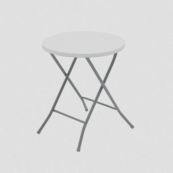 24 Inch Round Folding Bistro Table, White