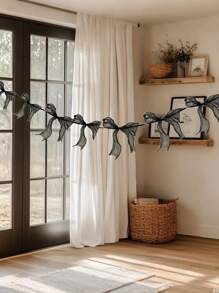 Pink Ribbon Wreath, Lightweight Bow Hanging Decor, Suitable For Spring, Weddings, Parties, Mother's Day, Romantic Home, Room, Garden, Wedding, Household Decorations