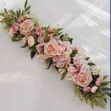 1 件婚礼拱门花 - 人造花饰 - 适用于婚礼拱门仪式标志、婚礼椅背装饰、节日和派对装饰、春夏装饰 - 适合婚礼和活动 - 送给新娘和活动策划者的完美礼物