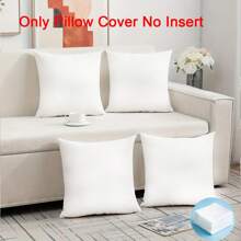 2pcs/4pcs/6pcs White Soft Comfortable Pillow Covers Without Inner Pillow, Suitable For Thanksgiving, Halloween, Christmas Decoration, For Hotel, Home Decor, Sofa, Bedroom, Living Room