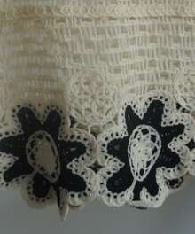 Women's Fashion Black & White Vintage French Hollow Out Casual Jacquard Knit Vest