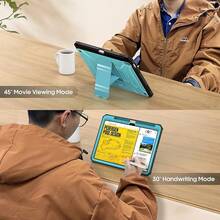 DICEKOO Case For IPad (A16) 11th Generation 11-Inch 2025 / IPad 10th Generation 10.9-Inch 2022, Rugged Full Body Protective Cover With Pencil Holder, Built-In Screen Protector And Kickstand - Black - Blue - View 7