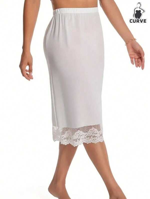 Half Slips For Women Underskirt Short Mini Skirt With Floral Lace Trim
