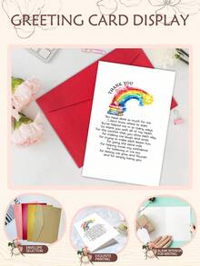 1PC Sincere Gratitude Greeting Card With Envelope - Heartfelt Thanks For Mentors, Teachers, Guides & Professors - Perfect Thank-You Gift For Instructors - Multicolor - View 2