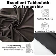 Square Spandex 34X34 Inches Fitted Tablecloth, Elastic Folding Picnic Card Table Cloth, Stretchy Patio Table Cover, Wipeable Tablecloths For Camping Outdoor Party Banquet White