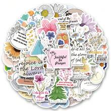 55PCS Fresh And Simple Stickers Vinyl Aesthetics Stickers Scrapbooking, Diary, Bumper, Skateboard, Water Bottle, Cartoon, Hard Hat, Car Stickers And Decals - Multicolor - View 1