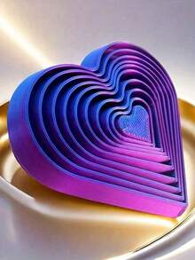 1PC 3D Printed Heart Movable Decompression Model Ornaments, Soothing Body And Mind, Relieving Fatigue, Killing Time, Stress Release Toys Christmas, Easter, Halloween, Party Gifts - Multicolor - View 5