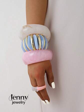 Lyxigt asymmetriskt retro geometriskt armband och snyggt minimalistiskt armbandsset – Passar alla kvinnor