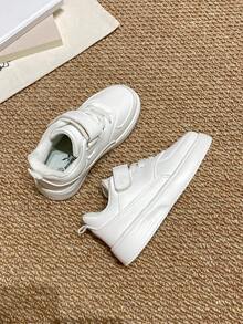 Pantofi sport casual albi pentru copii, impermeabili, ușori, respirabili, cu talpă joasă, pentru fete, studenți, școlari, design popular