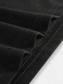 Camiseta impresa en cohete de color de cuello redondo para hombres