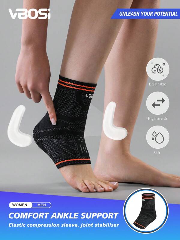 VBOSI 1 Pezzo Multicolore Elastico Traspirante Compressione 3D Manicotto Di Supporto Per La Caviglia Con Cuscinetto In Gel Per Uomo Donna Caviglia Accessori Palestra