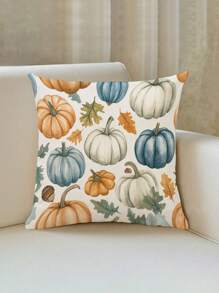 1pc Thanksgiving Tabletop Decoration Flag, Autumn Harvest Linen Tablecloth, Plaid Pumpkin Table Runner, Maple Leaf Table Runner, 1pc Table Runner, 4pcs Placemats, 1pc Cushion Cover, 3 Products To Choose From, Seasonal Home Decor For Indoor And Outdoor Party, Autumn Decoration, Thanksgiving Decoration, Room Decor