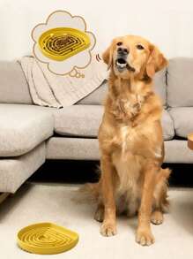 Tigela de silicone quebra-cabeça para alimentação lenta de animais de estimação com ventosa para mamadeira, anti-asfixia, design antiderrapante, fácil de limpar, material de silicone, ajuda na digestão, reduz o tédio, redutor de ansiedade, alimentador para cães e gatos