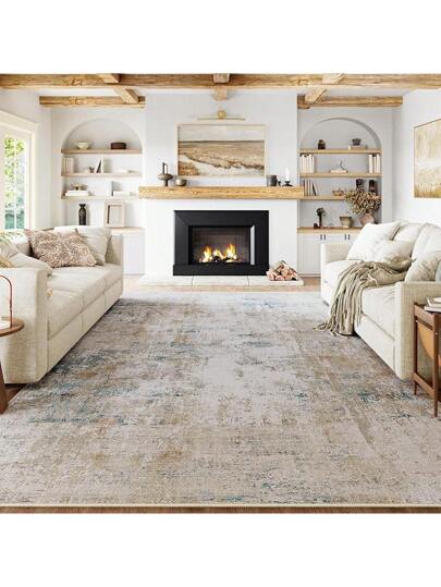 Washable Rugs Area Vloerkleed 200 300 Cm Bruin Grijs Moderne Abstract Living Room Bedroom Large Non Slip Short Pile Zachte Tapijt Dining Office