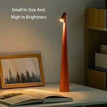 1 pièce Lampe de table à design minimaliste, veilleuse rechargeable pour la lecture et l'apprentissage, lampe de bureau à interrupteur tactile avec trois modes d'éclairage réglables. Convient pour la chambre à coucher, le bureau, la décoration et l'éclairage du salon.