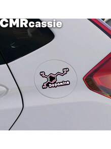 1 autocolant auto din vinil cu moleculă de dopamină - impermeabil și rezistent la soare, pentru iubitorii de autocolante, aplicabil pe geamuri și bare de protecție - PVC durabil, potrivit pentru mașini, motociclete, laptopuri etc.