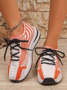 Fashionable Color Block Sneakers For Teens, Suitable For Outdoor Sports And School, Lightweight Walking Tennis Shoes, Breathable Casual Comfort, Durable Design For Everyday Use, Perfect For Active Lifestyles