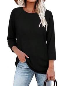 WIHOLL 3/4 Length Sleeve Womens Tops Summer Basic Business Casual Blouses 2025 Fashion Halloween Christmas New Year - 白色 - 查看 8