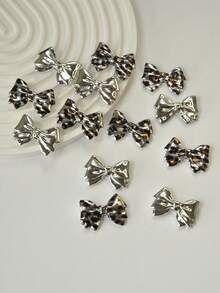 Fashionable & Minimalist Gold/Leopard Print Butterfly DIY Decor (Random Mixed), Suitable For Making Women's Earrings, Necklaces, Phone Cases, Bags, Pendants, And Other Accessories, Ideal For Holiday Gifts Like Mother's Day, Halloween, Christmas, Valentine's Day, New Year, Charming Jewelry Making Materials - Multicolor - View 5