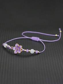 51Luckind Fashion Handmade Braided Rope Bracelet Charms Cherry Flower Personalized Bracelet For Women Girls Party Jewelry - Cherry Blossom Bracelet - View 12