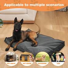 Almofada de Cama de Cachorro/Gato de Alta Densidade, Resistente a Rasgo, Anti-Arranhão, À Prova d'Água, Lavável em Máquina, Capa Removível, Antiderrapante, Várias Opções de Tamanho e Cor, Enchimento de Alta Densidade, Macio e Resiliente