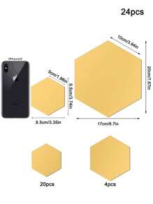 48 piezas Pegatinas de espejo de pared hexagonal de acrílico, espejos decorativos desmontables, adornos artísticos con forma hexagonal autoadhesivos para decoración del hogar, pegatinas, vinilos decorativos para decoración del hogar, artículos de decoración de primavera para renovar su hogar, pegatinas de decoración Rama