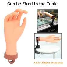 1 Pc Practice Hand For Acrylic Nails Practice Nail Hand Nail Tech Supplies Flexible Bendable Fake Hand Mannequin Practice Nails Nail Tech Supplies - Multicolor - View 5