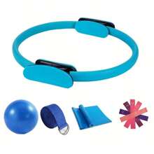 5 Peças Conjunto de Anel de Pilates, Conjunto de 5 Peças de Equipamento de Fitness Doméstico Feminino, Incluindo Bolas de Ioga, Faixas de Resistência de Ioga e Anéis de Glúteos Levantados, Uma Ótima Ferramenta para Exercícios de Fitness e Ioga Domésticos (O Material da Superfície é Espuma e é Normal Haver Amassados e Arranhões Durante o Transporte)