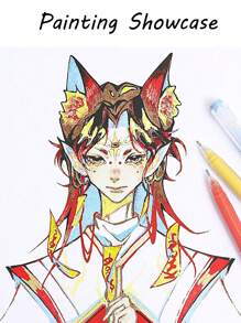 Languo 213 Pcs 1 Set High Capacity Color Neutral Pen Gel Pen Acrylic Paint Markers Pens, Student Painting Drawing 207 Colors Color Handbook Pen, Painting Graffiti Outline Can Be Stacked Color Fine Tip Neutral Pen 0.6mm, 24 Color System Set Candy Color Morandi Color Cute Stationery Pen