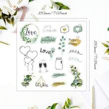 4 件婚礼贴纸，适用于剪贴簿，防水新娘送礼会贴纸，自粘剪贴簿贴纸，婚礼策划师贴纸，适用于婚礼邀请函、订婚周年纪念，复古婚礼贴纸，适用于留言簿或相册，充满爱意，爱情贴纸，适用于剪贴簿学校用品，返校 - 彩色 - 查看 2