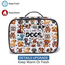 Exquisite Insulated Lunch Bags, Hot & Cold Retention, Cat & Dog Designs, Suitable For Hiking, Cycling, Swimming, Fitness, And Gatherings With Kidsback To School School Stuff Bag For School Work Lunch Bag For Women Cooler Bag Picnic Accessories