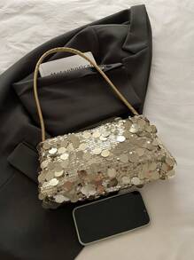 Nuova borsa da donna alla moda con paillettes, adatta per feste, uscite, vacanze, shopping e uso quotidiano, può contenere monete, telefoni, adatta anche come borsa da lavoro per impiegati, studenti universitari e lavoratori d'ufficio, elegante