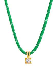 1pc Summer Fashion Bohemian Beach Vacation Suitable For Dopamine Woven Colored Rope Haoshi Necklace, Retro Style Shows Personalized, Suitable For Women's Daily Dress Decoration And Beach Vacation Party Music Festival Wearing.