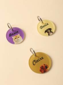 Thẻ định danh thú cưng tùy chỉnh, có thể sử dụng ảnh và tên thú cưng, bao gồm thẻ định danh chó, thẻ tên chó, thẻ định danh thú cưng, thẻ chó cá nhân hóa, thẻ định danh mèo, thẻ đeo cổ cho chó, thẻ cho mèo. - Nhiều màu - Xem 6