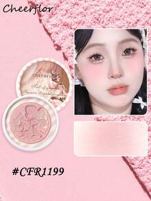 CHEERFLOR Embossed Solid Color Blush, Cheeks Powder Blush, Smooth Mate Face Blush, Light, Smooth, Facial Beauty Cosmetic Makeup - CFR1199 - 查看 2