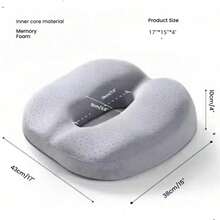 1 Pc Extra-Thick (3.94'' Thick) Memory Foam Hollow Seat Cushion For Pregnant Women, Anti-Slip, Slow Rebound, Decompression Artifact For Long Sitting In The Office, Mother'S Day Gifts, Easter Basket Stuffers, Home Decor, Room Decor, Car Accessories, Office Chari Seat Cushion, Cover For Home, Cooling Gel, Hemorrhoid Prevention Cushion, Sciatica Pain Relief Cushion - 咖啡色*1 - 查看 2