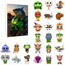 24 Stücke/Set Tung Tung Tung Sahur Shanhaijing Blind Box Mini 2D Acryl Anhänger, lustige Cartoon Dekorationsstücke, Schuldekoration, Überraschung für Schule, Wohndekoration für Schlafsaal, Rückkehr zur Schule