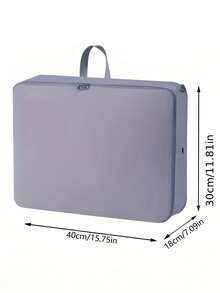 1 件超级节省空间自压缩收纳袋，便携式斜跨防水拉链压缩收纳袋，可折叠衣柜，移动行李隔层，可扩展至 18 厘米/7.1 英寸高