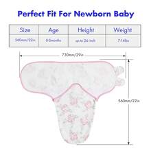 Gllquen Baby Organic Cotton Swaddle Blankets 4-Pack For 0-3 Months Newborn Girls, Pink Floral - 粉色 - 查看 5