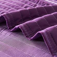 King/Cal King Quilt Bedding Set, White And Blue Patchwork Striped 2-Piece Soft Lightweight Bedspread Coverlet Set With 1 Pillow Sham, Luxury Comfort, Modern Style, Light Blue, King - Màu tím - Xem 7