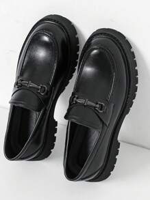 Men's Shoes, Thick Sole Teenager Fashion Sneakers, Slip-On Loafers, British Style Shoes, Business Casual Work Daily Walking Shoes, Men Footwear